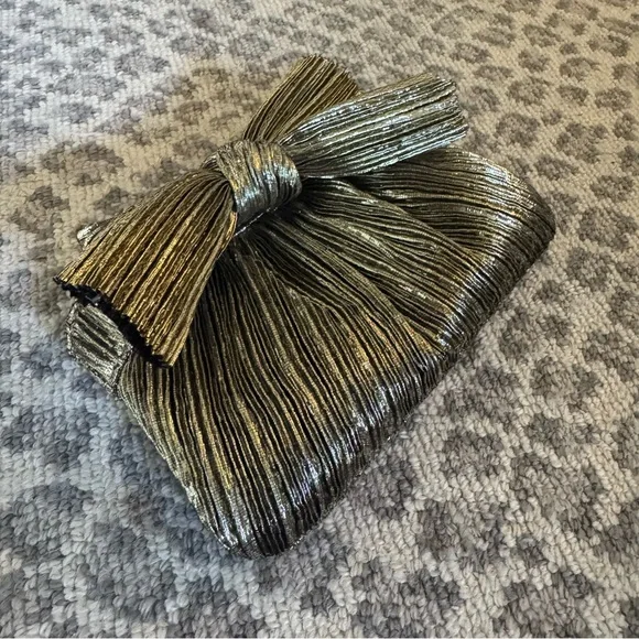 Loeffler Randall Gold Bow Clutch - Picture 6 of 9